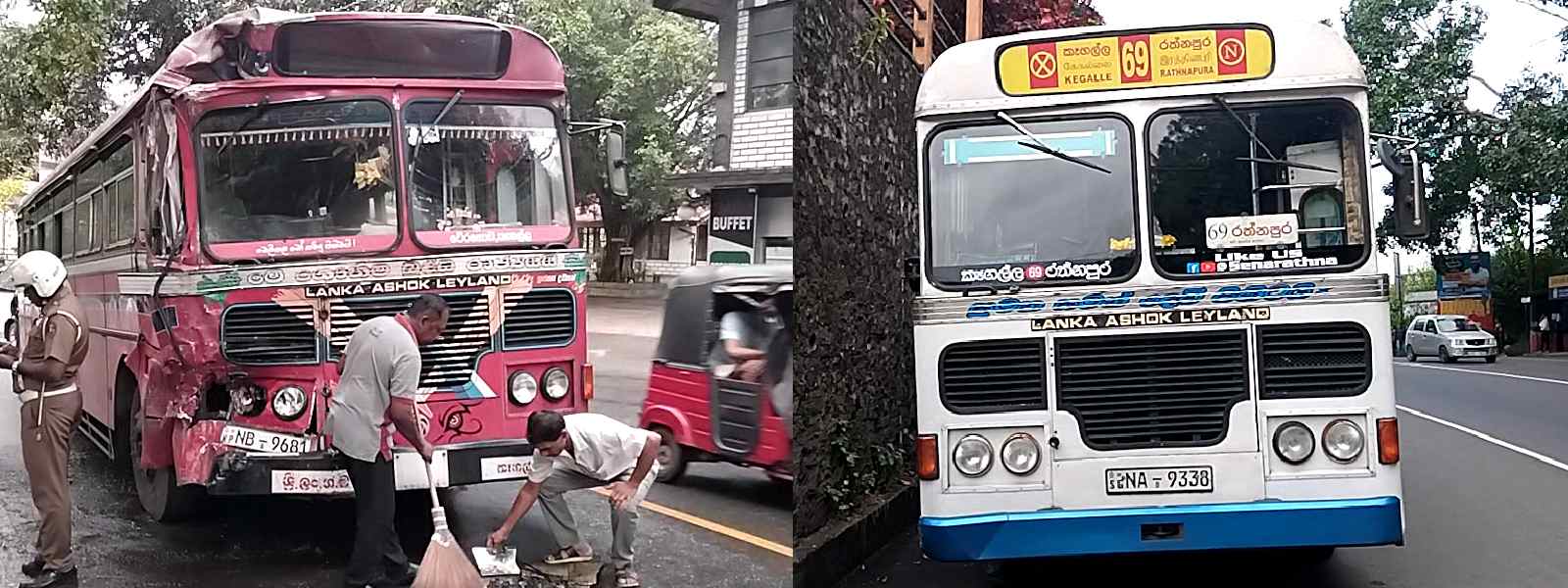 බස් රථ අනතුරකින් පුද්ගලයින් 21 දෙනෙකුට තුවාල‍